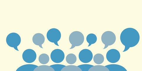 Group Discussion with Speech Bubbles Illustration