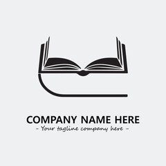 Book illustration black and white for logo company vector image
