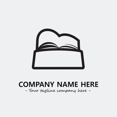 Book illustration black and white for logo company vector image
