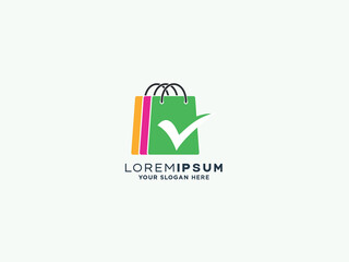 Shopping logo design vector template