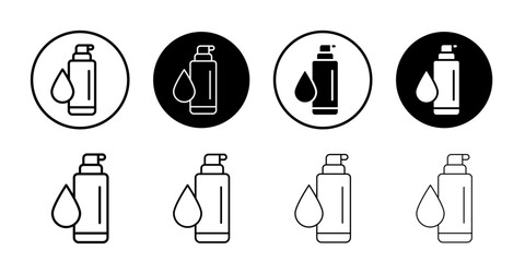 Concealer icon Black and white outline vector