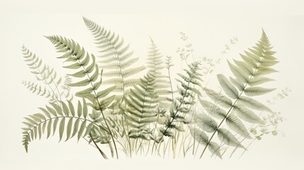 Naklejka premium fronds illustration plants