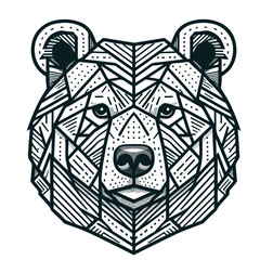 Geometric Bear Portrait