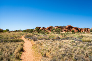 The Devil's Marbles ('Karlu Karlu' in Aboriginal language) in the Northern Territory of Australia