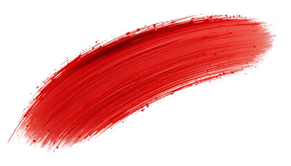 red paint brush isolated
