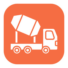 Fototapeta premium Concrete Mixer Truck Icon