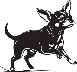 Chihuahua dog . Hand drawn vector illustration	