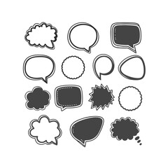 speech bubbles set