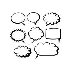 set of speech bubbles
