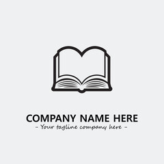Book illustration black and white for logo company vector image
