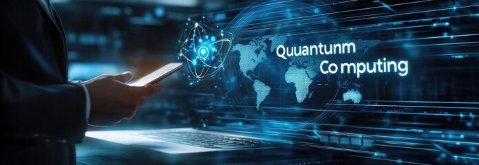 Digital Quantum Computing on Laptop with Mobile Phone and World Map Overlay