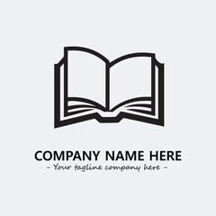 Book illustration black and white for logo company vector image
