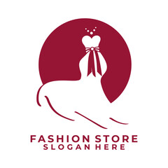 Simple Dress logo design vector template. Dress Fashion logo design icon