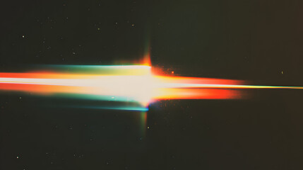 Abstract retro gradient light leak effect, blurred overlay film grain texture .