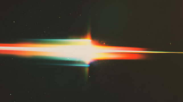 Abstract retro gradient light leak effect, blurred overlay film grain texture .