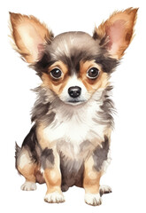 Obraz premium PNG Chihuahua papillon mammal animal.