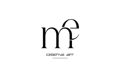 ME, EM, M, E abstract letters logo monogram