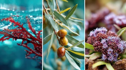 Natural Ingredient Sources Red Algae Olive and Psoralea Corylifolia