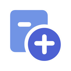 Fototapeta premium Add Flat Vector Icon