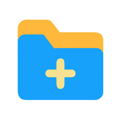 Obraz premium Detailed Add Folder Flat Icon
