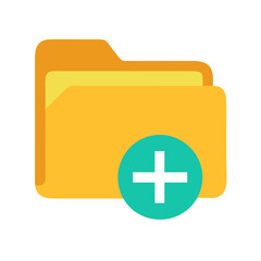  Add Folder Flat Vector Icon