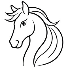 horse head vector isolated on white background