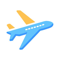  Colorful Airplane Flat Icon