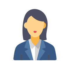  Businesswoman Flat Icon