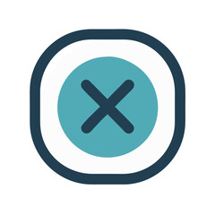 Cancel Button Flat Vector Icon