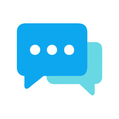  Chat Bubble Flat Vector Icon