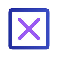 Fototapeta premium Colorful Close Flat Icon