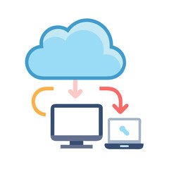  Cloud Computing Flat Icon