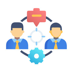  Colorful Collaboration Flat Icon