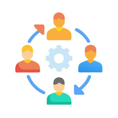  Collaboration Flat Vector Icon