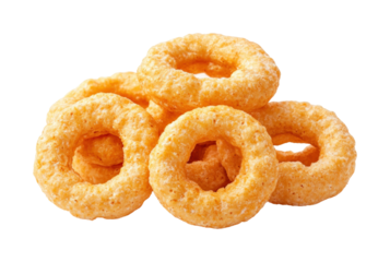 Delicious cheese puffs snack time food isolated on transparent background, png
