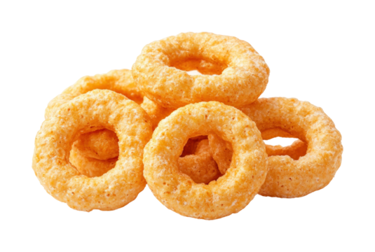 Delicious cheese puffs snack time food isolated on transparent background, png
