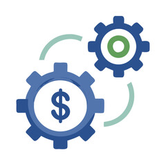  Colorful Cost Management Flat Icon