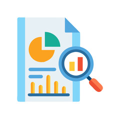 Obraz premium Data Analysis Flat Icon