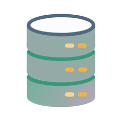  Colorful Database Flat Icon