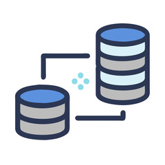  Database Flat Vector Icon