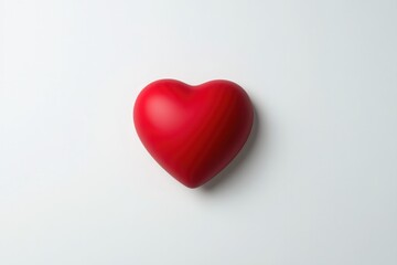 Red heart symbolizing love and affection, minimalistic design on