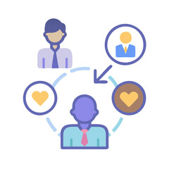  Colorful Employee Engagement Flat Icon