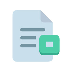  File Paste Button Flat Vector Icon