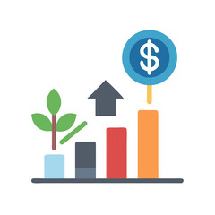  Growth Flat Icon