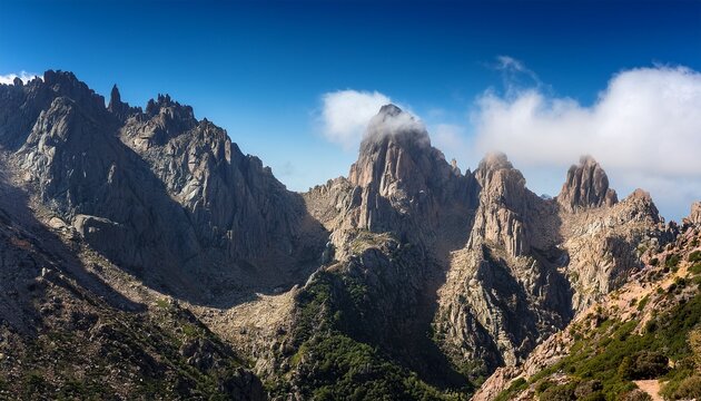 Edgy peaks of Corsican mountains (GR20)