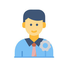  Colorful Manager Flat Icon