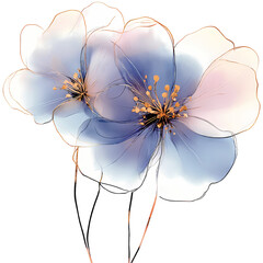 Watercolor floral designs for wedding invitations