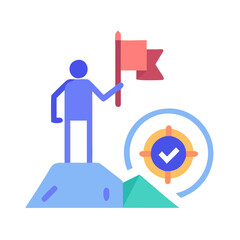  Colorful Mission Flat Icon