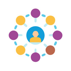  Networking Event Flat Icon