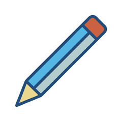  Pencil Flat Vector Icon